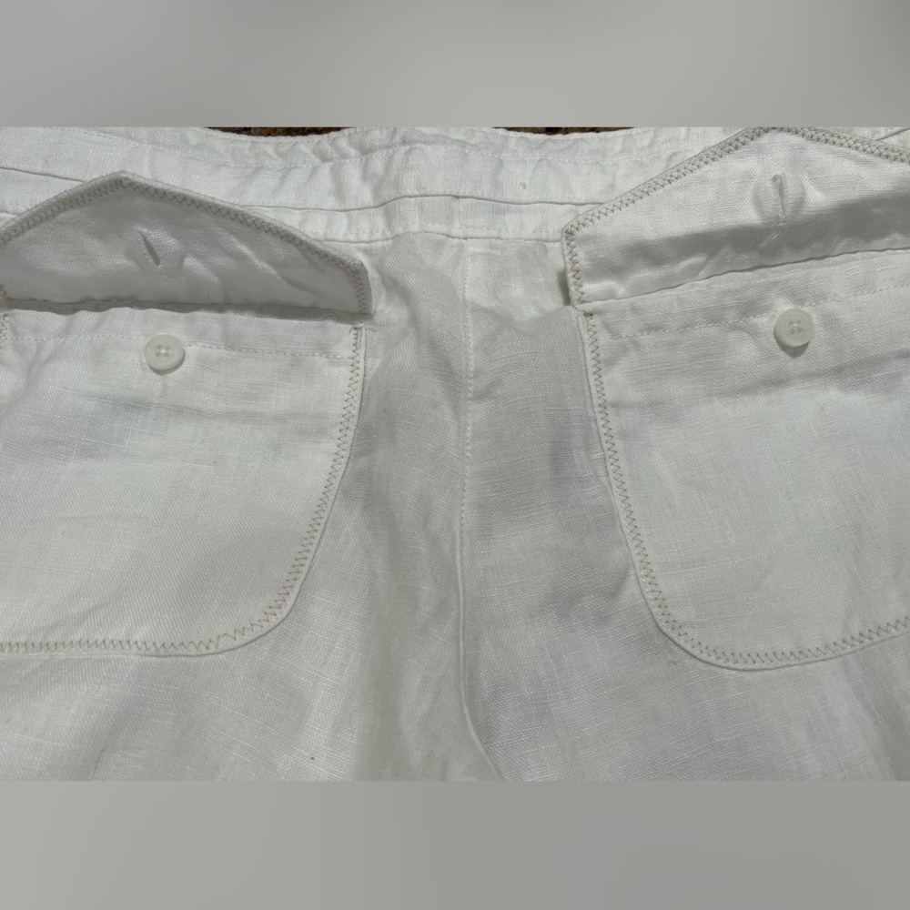 TOMMY BAHAMA WHITE WIDE LEG LINEN PANTS SIZE 2 - Picture 5 of 6